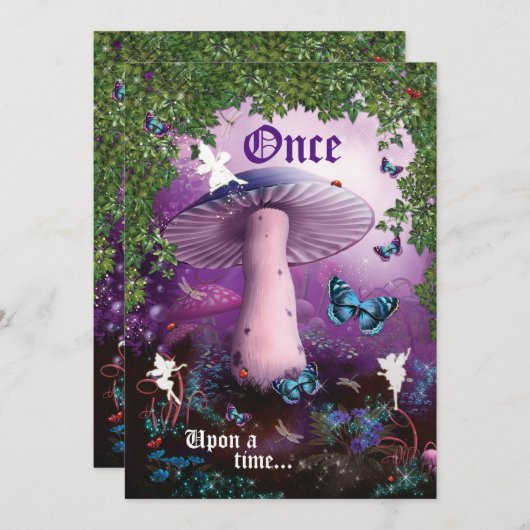 Bezaubernde Waldlandfriedung-Party Einladung (Vorne/Hinten)