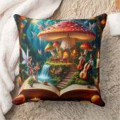 Bezaubernde Waldlandschaft mit Fairies Kissen (Decke)