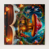 Bezaubernde Waldlandschaft mit Fairies Puzzle (Horizontal)