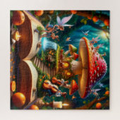 Bezaubernde Waldlandschaft mit Fairies Puzzle (Horizontal)