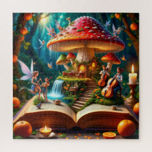 Bezaubernde Waldlandschaft mit Fairies Puzzle
