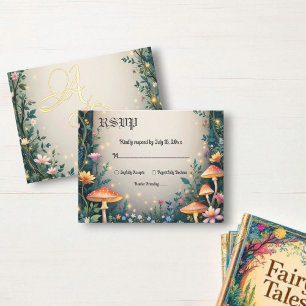 Bezaubernde Waldlandschaft RSVP Karte