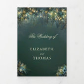 Bezaubernde Waldlandschaften-Märchenmärchen Dreifach Gefaltete Einladung (Cover)