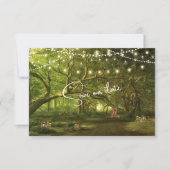 Bezaubernde Waldlichter, die Pilze säumen Fawn Save The Date (Vorderseite)