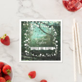 Bezaubernde Waldlichter Rustikale Hochzeit Napkins Serviette (Beispiel)