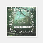 Bezaubernde Waldlichter Rustikale Hochzeit Napkins Serviette (Vorderseite)