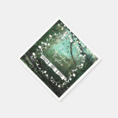Bezaubernde Waldlichter Rustikale Hochzeit Napkins Serviette (Ecke)