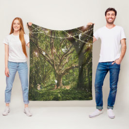 Bezaubernde Waldmütterchen Fleecedecke