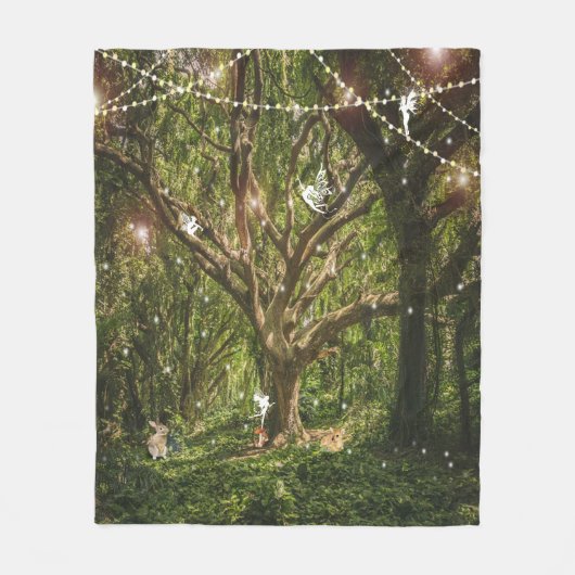 Bezaubernde Waldmütterchen Fleecedecke (Vorderseite)