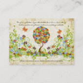 Bezaubernde Waldpatchwork-Platzkarten Platzkarte (Rückseite)