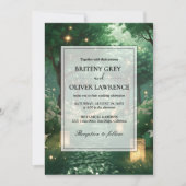 Bezaubernde Waldpfade der magischen Blume Einladung (Vorderseite)