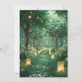 Bezaubernde Waldpfade der magischen Blume Einladung (Rückseite)