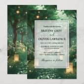 Bezaubernde Waldpfade der magischen Blume Einladung (Vorne/Hinten)