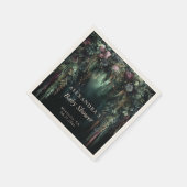 Bezaubernde waldreiche Lila Rose Woodland Kinderdu Serviette (Ecke)