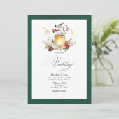 Bezaubernde waldreiche Weihnachtsfeier Einladung (Stehend Vorderseite)