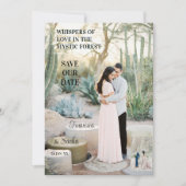 Bezaubernde Waldromantik Flüstern Liebe Foto Save The Date (Vorderseite)