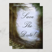 Bezaubernde Waldszene Save the Date Hochzeit Einladung (Vorne/Hinten)