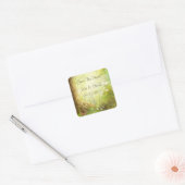 Bezaubernde Waldszene Save the Date Quadratischer Aufkleber (Umschlag)