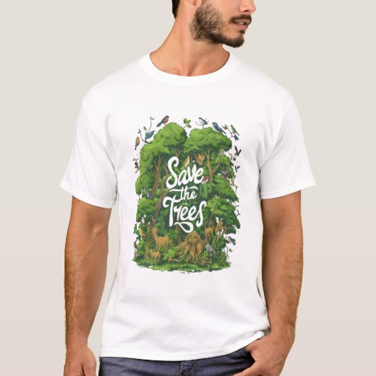Bezaubernde Waldwelt T-Shirt (Vorderseite)