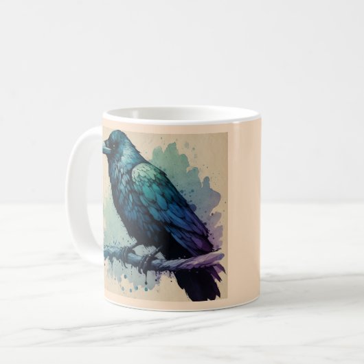 Bezaubernde Wasserfarben Kunst: Bold & Mystical Kaffeetasse (Vorderseite Links)