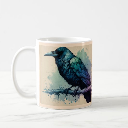 Bezaubernde Wasserfarben Kunst: Bold & Mystical Kaffeetasse (Links)