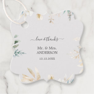 Bezaubernde Wasserfarbenwelt Goldene Hochzeit Geschenkanhänger