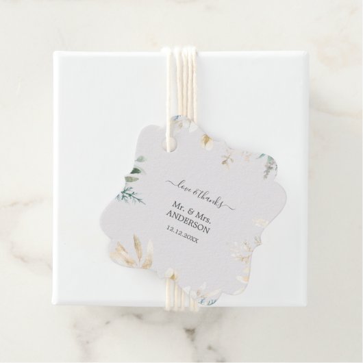 Bezaubernde Wasserfarbenwelt Goldene Hochzeit Geschenkanhänger (Beispiel)