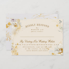 Bezaubernde Website für botanische Kranke RSVP Karte