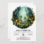 Bezaubernde Weide Naturwald Geburtstag Einladung (Vorne/Hinten)