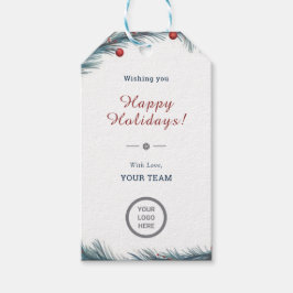 Bezaubernde weihnachtliche Pine Greenery Logo-Mark Geschenkanhänger