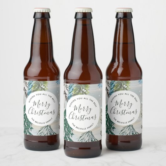 Bezaubernde Weihnachtskletter Bierflaschenetikett (Flaschen)