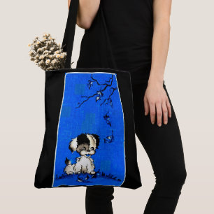 bezaubernde Welpe im Herbst Tasche
