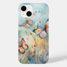 Bezaubernde Whimsical Butterflies Meadow Phone Cas Case-Mate iPhone 14 Hülle