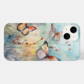 Bezaubernde Whimsical Butterflies Meadow Phone Cas Case-Mate iPhone Hülle (Rückseite (Horizontal))