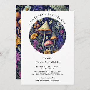Bezaubernde Whimsical Woodland Mushrooms Kinderdus Einladung