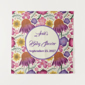 Bezaubernde Wildblume Babydusche Wandteppich (Vorderseite)