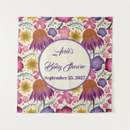 Bezaubernde Wildblume Babydusche Wandteppich