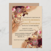 Bezaubernde Wildblume Boho Hochzeit Einladung (Vorne/Hinten)