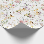 Bezaubernde Wildblume Fairy Garden Girl Birthday Geschenkpapier (Ecke)