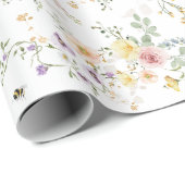 Bezaubernde Wildblume Hochzeit im Märchengarten Geschenkpapier (Rolleneckpunkt)