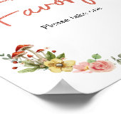 Bezaubernde Wildblume Mushroom Baby Duwer Favorite Poster (Ecke)