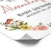 Bezaubernde Wildblume Mushroom Kinderdusche Empfan Poster (Ecke)