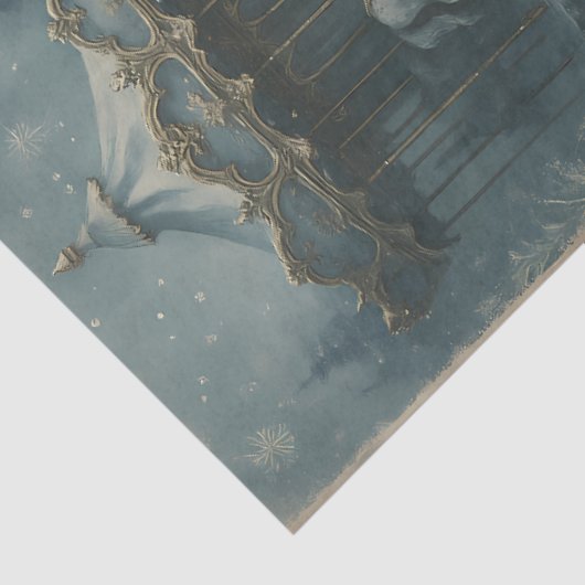 Bezaubernde Winter Tales Gothic Mairytale Decoupag Seidenpapier (Ausschnitt)