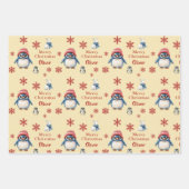 Bezaubernde Winter Tales Pinguin & Bunny Christmas Geschenkpapier Set (Vorderseite 3)