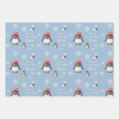 Bezaubernde Winter Tales Pinguin & Bunny Christmas Geschenkpapier Set (Vorderseite 2)