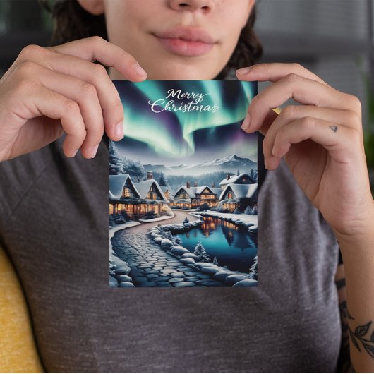 Bezaubernde Winter Wonderland Weihnachtskarte Postkarte