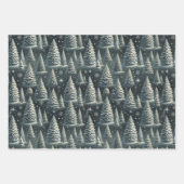 Bezaubernde Winternacht: Elegantes Weihnachtsfest  Geschenkpapier Set (Vorderseite 3)