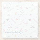 Bezaubernde Wintersportarten Glasuntersetzer (Rückseite)