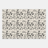 Bezaubernde Winterwaldtiere Xmas handGezeichnet Geschenkpapier Set (Vorderseite 3)