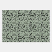 Bezaubernde Winterwaldtiere Xmas handGezeichnet Geschenkpapier Set (Vorderseite 2)